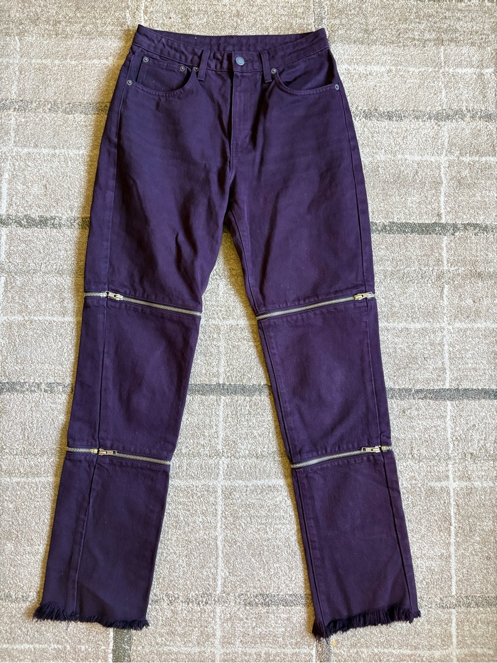 Carmar Juliet Zipper Jeans Eggplant Dark Plum Purple Size 27